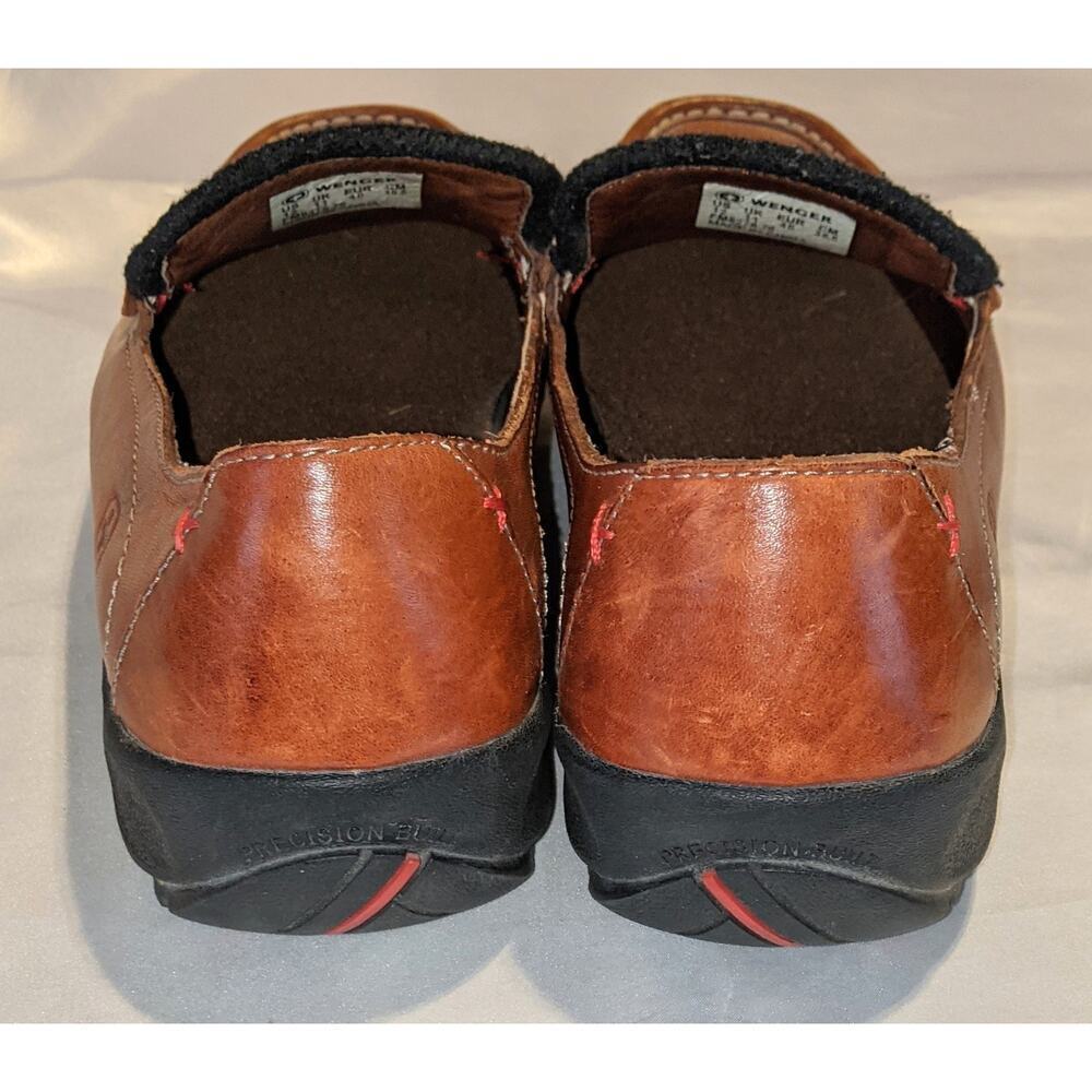 Wenger Swiss Supreme Quality Hiking Mocs Full Grain Leather Brown Size 12 GUC - Picture 4 of 11
